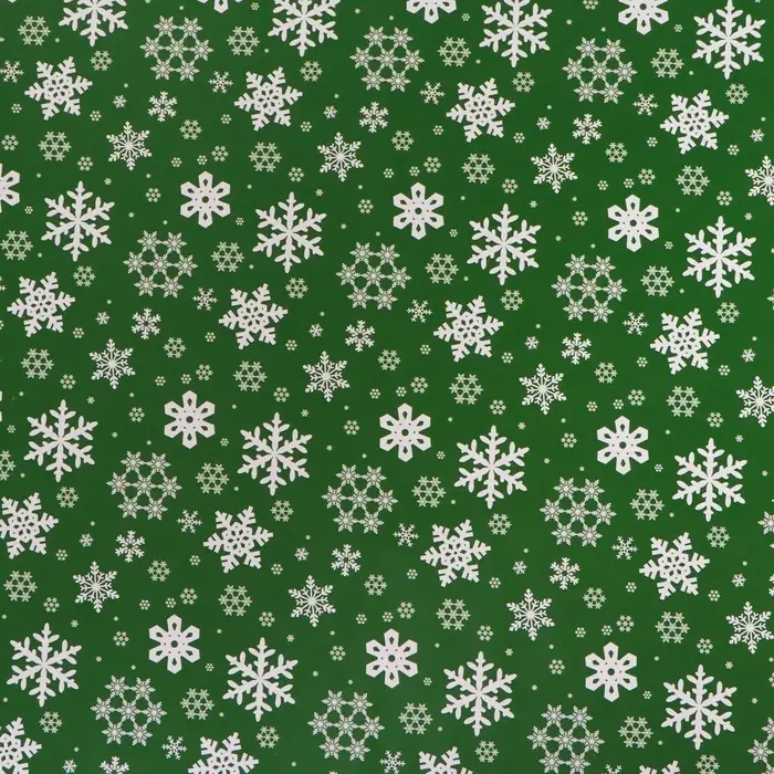 Пленка упаковочная для подарков, металлизированная, 35 мкм "Снежинки&ldquo;, 50&times;70 см