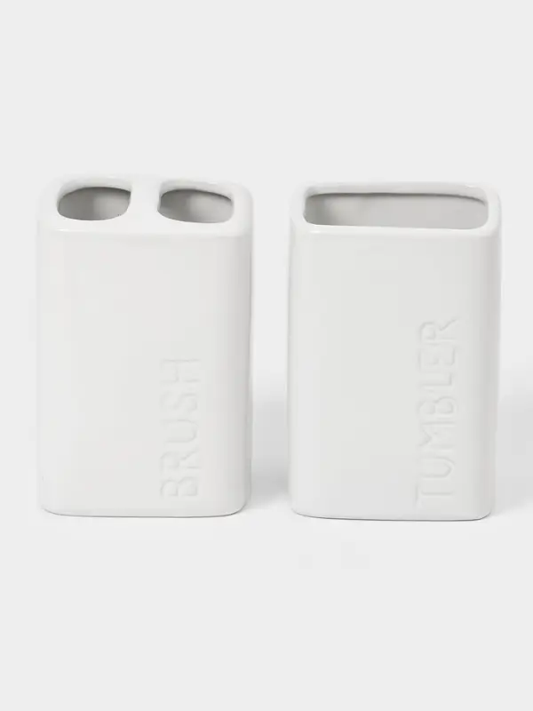 Набор для ванной "Кристаль", 4 предмета (дозатор для мыла, 2 стакана, мыльница)