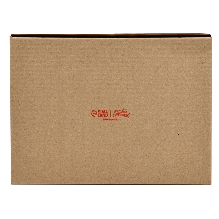 Коробка новогодняя складная &laquo;Новогодние шары&raquo;, бурый, 27 х 21 х 9 см, Новый год