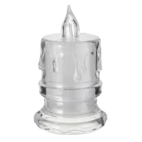 Ночник "Морозная свеча" LED от батареек 3хAG10 белый 4,5х4,5х8 см