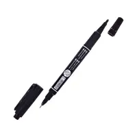 Маркер перманентный ErichKrause Double P-80, двусторонний, чёрный