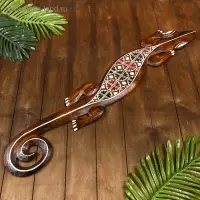 Панно &laquo;Геккон&raquo;, 100&times;17&times;1 см, дерево