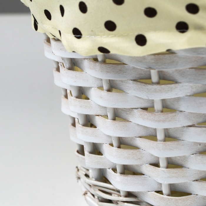 Корзина плетеная, 35х27х17 см, лоза, ткань Корзина плетеная, 35х27х17 см, лоза, ткань