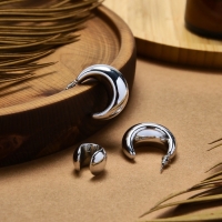 Набор серьги и каффы 3 шт &laquo;Капли&raquo; объёмные, цвет золото