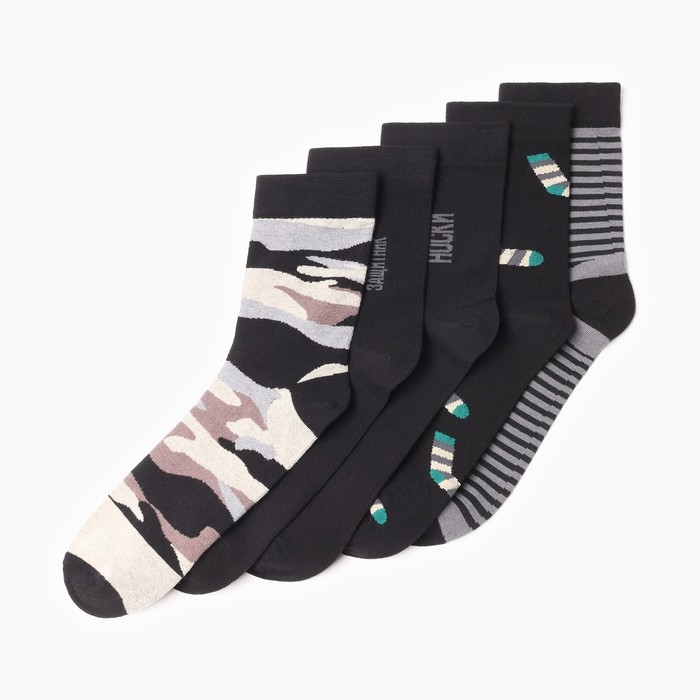 Набор мужских носков KAFTAN "Настоящему защитнику" 5 пар, размер 41-44 (27-29 см)