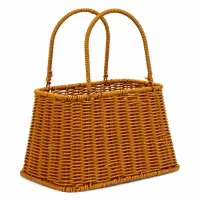 Корзина пластик 25 х 18 х 15 см, ручка14 см металл карскас коричневый