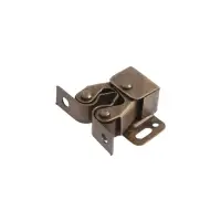 Двойная роликовая защёлка-стопор LOCKLAND, железная, цвет бронза