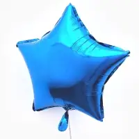 Воздушные шары фольгированные 18" "Звезда" цвет синий, набор 5 штук