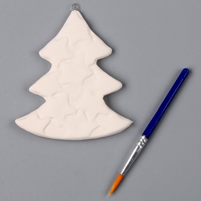 Новый год! Ёлочное украшение под раскраску &laquo;Елочка со звездами&raquo;, с подвесом