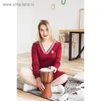 Сувенирный музыкальный инструмент барабан джембе "Классика" 30х15х15 см