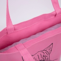 Шопер детский для девочки &laquo;Девочка&raquo;, 35 х 0,5 х 40 см, вышивка, розовый