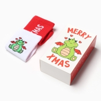 Набор женских новогодних носков KAFTAN "Marry XMAS" размер 36-40 (23-25 см), 2 пары Набор женских новогодних носков KAFTAN "Marry XMAS" размер 36-40 (23-25 см), 2 пары