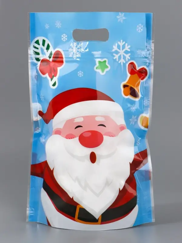 Пакет подарочный, с zip-lock застежкой, "Друзья дедушки Мороза", 15х22см МИКС