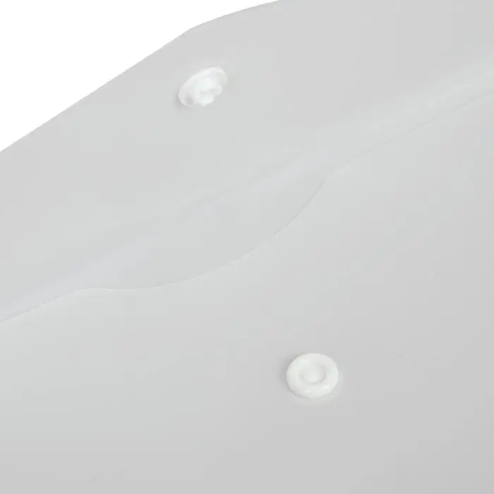 Папка-конверт на кнопке А5, 180 мкм, Calligrata Office, полупрозрачная, белая