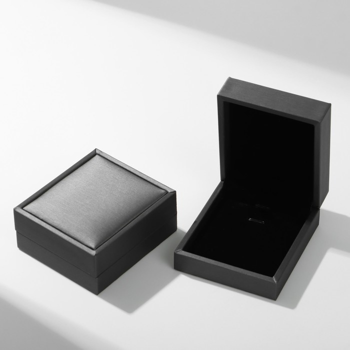 Футляр под кулон &laquo;Квадро&raquo; классический, 7,4&times;8,5, цвет серый