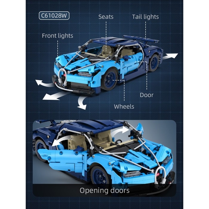 Конструктор &laquo;Техно. Спорткар&raquo;, 1200 деталей