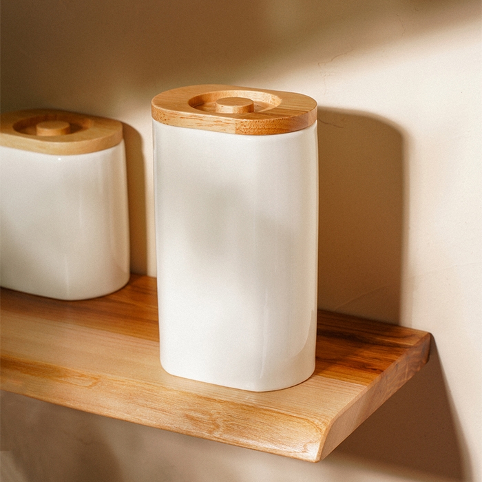 Банка для хранения сыпучих продуктов SL Home &laquo;Тренто&raquo;, 220 мл, 7,7&times;18,5 см, фарфоровая, цвет белый