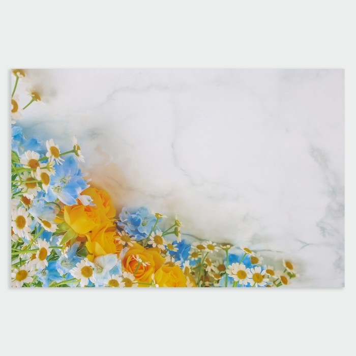 Фотофон двусторонний бумага 300 гр Фотофон двусторонний бумага 300 гр "Розы и ромашки" 57х87 см