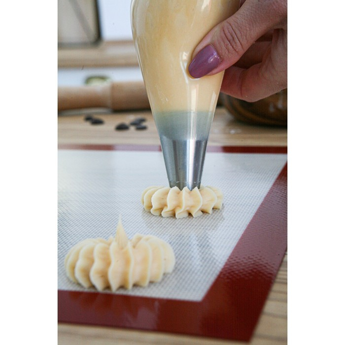 Армированный коврик для выпечки Доляна, силикон, 42&times;29,5 см, цвет бежевый