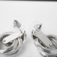 Серьги металл &laquo;Фьюче&raquo; круги плетения, цвет серебро