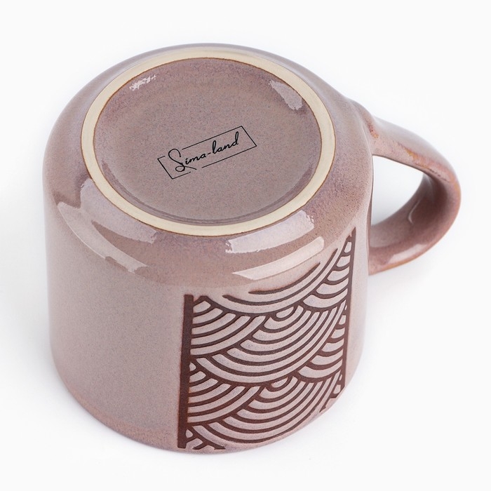 Кружка керамическая &laquo;Орнамент&raquo;, 320 мл, цвет бронзовый