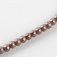 Бусины из стекла, набор 140 шт., размер 1 шт. 6 &mdash; мм, цвет коричневый