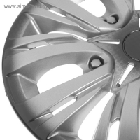 Колпаки колесные R13 "ЛИОН", серебристо-черный карбон, набор 4 шт Колпаки колесные R13 "ЛИОН", серебристо-черный карбон, набор 4 шт