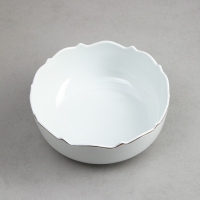 Салатник Wave, 3 л, золотая обводка, фарфор, Иран Салатник Wave, 3 л, золотая обводка, фарфор, Иран