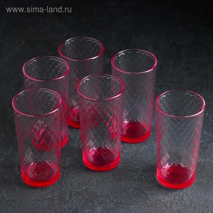 Набор стаканов &laquo;Джем&raquo;, 230 мл, 6 шт, цвет МИКС