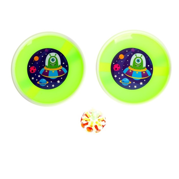 Игра-липучка &laquo;Монстрик&raquo;, 2 тарелки, шарик, цвета МИКС