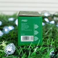 Гирлянда &laquo;Нить&raquo; 4.5 м с насадками &laquo;Сердца&raquo;, IP44, тёмная нить, 30 LED, свечение белое, 2 режима, солнечная батарея