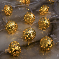 Гирлянда «Нить» 4 м с насадками «Шарик с орнаментом», IP20, прозрачная нить, 20 LED, свечение тёплое белое, 8 режимов, 220 В Гирлянда «Нить» 4 м с насадками «Шарик с орнаментом», IP20, прозрачная нить, 20 LED, свечение тёплое белое, 8 режимов, 220 В