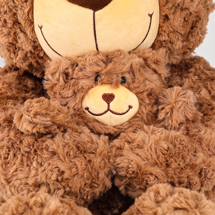 Мягкая игрушка &laquo;Медведь&raquo;, с медвежонком, 65 см, цвет коричневый