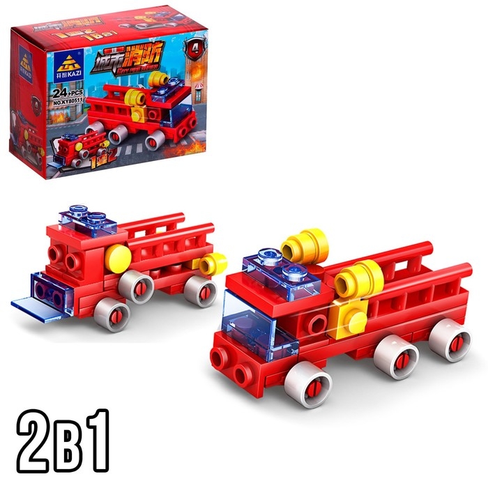 Конструктор пожарные «Техника», 16 видов, МИКС Конструктор пожарные «Техника», 16 видов, МИКС