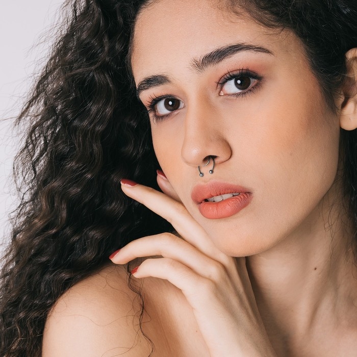 Пирсинг в нос (фейк для септума) &laquo;Шарики&raquo;, набор 5 шт., L=12 мм, цвет серебро