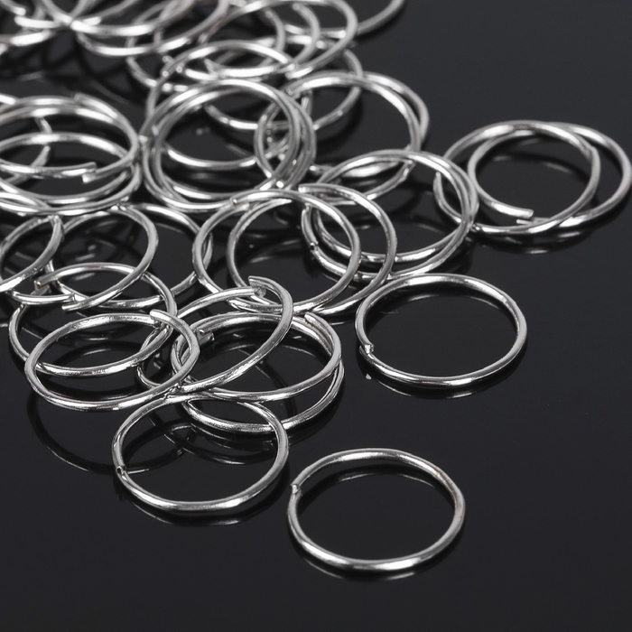 Кольцо соединительное 0,9&times;14 мм (набор 50 г, &plusmn; 235 шт.) СМ-1002, цвет серебро