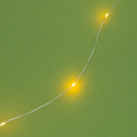 Гирлянда &laquo;Нить&raquo; 10 м роса, IP44, серебристая нить, 100 LED, свечение жёлтое, 2 режима, солнечная батарея