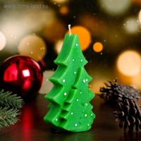 Свеча декоративная "Еловый лес", 7,5&times;4,5&times;12 см, зеленая