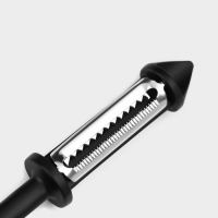 Овощечистка Magistro Vantablack, 18,5&times;2 см, многофункциональная, цвет чёрный