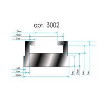 Направляющая гусеницы снегохода, склизы, Yamaha, профиль №25, 163 см Направляющая гусеницы снегохода, склизы, Yamaha, профиль №25, 163 см