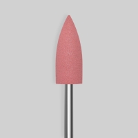Фреза силиконовая для полировки, средняя, 6 &times; 16 мм, в пластиковом футляре, цвет розовый