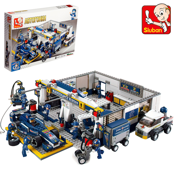 Конструктор &laquo;Сервисная станция&raquo;, 741 деталь