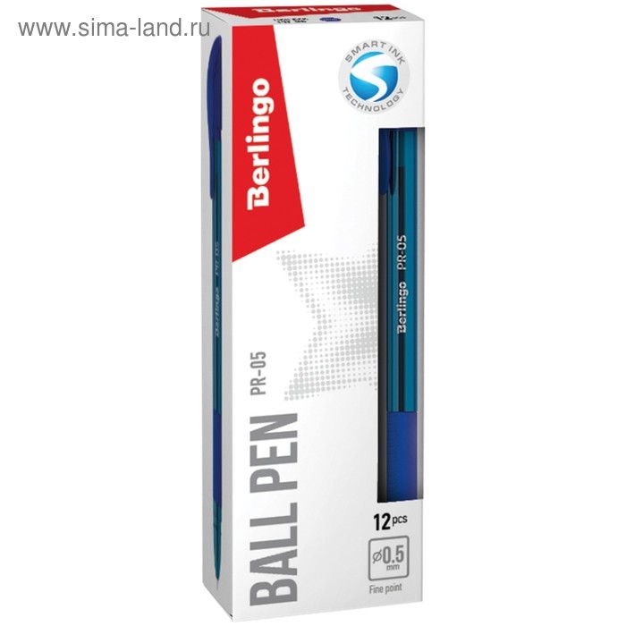 Ручка шариковая 0.5 мм, PR-05, чернила синие, грип Ручка шариковая 0.5 мм, PR-05, чернила синие, грип