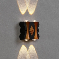 Светильник фасадный &laquo;Глосс&raquo;, FSD-046, 4 Вт, 3000К, 2 луча, IP65, 220 В, пластик, черный