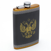 Подарочный набор 6 в 1 "Герб России": фляжка 270 мл, 4 рюмки, воронка, 24 х 17 см Подарочный набор 6 в 1 "Герб России": фляжка 270 мл, 4 рюмки, воронка, 24 х 17 см