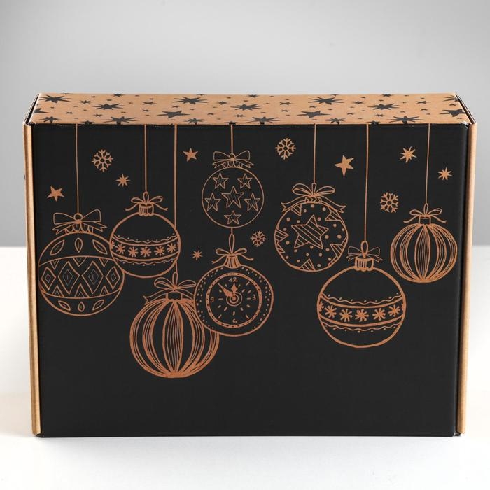 Коробка подарочная новогодняя складная «Happy New Year», 30,7 х 22 х 9,5 см, Новый год Коробка подарочная новогодняя складная «Happy New Year», 30,7 х 22 х 9,5 см, Новый год