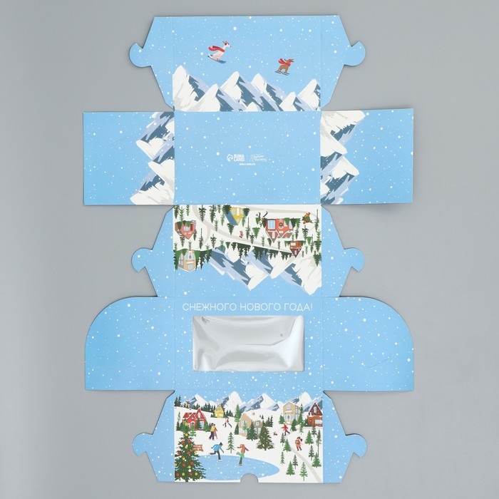 Коробка складная с двусторонним нанесением &laquo;Снежного Нового года&raquo;, 16 х 10 х 10 см, Новый год