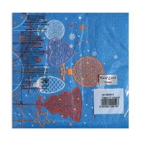 Новый год. Салфетки бумажные Fresco "Новогодние игрушки", 2 слоя, 33*33 см, 20 листов