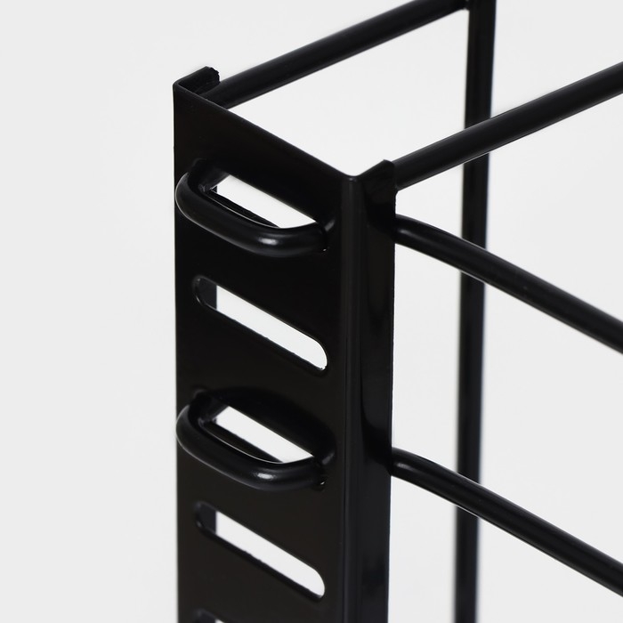 Подставка для сковородок Доляна, 25&times;22&times;38 см, цвет чёрный