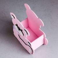 Кашпо деревянное "Мишутка" малый, 13,5х7х16,5 см, дуб, розовый Кашпо деревянное "Мишутка" малый, 13,5х7х16,5 см, дуб, розовый